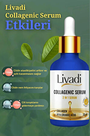 Collagenic Ve Hyaluronic Serum 30 ml Yaşlanma Ve Kırışıklık Karşıtı Nemlendirici Serum