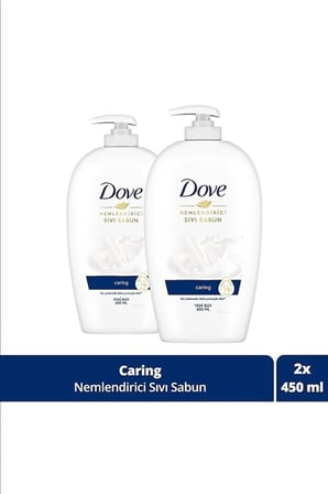 Dove Nemlendirici Sıvı Sabun Caring 1/4 Nemlendirici Krem Etkili 450 ml X2 Adet  Ürüne Git Listeye Geri Dön