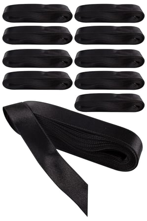 Saten Kurdela 10 Adet 3 cm Siyah 10 mt