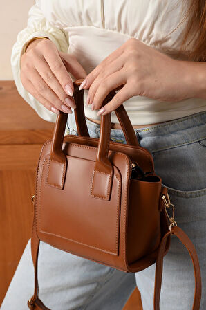 Kutu Üç Gözlü El Ve Omuz Çantası