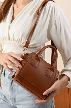 Kutu Üç Gözlü El Ve Omuz Çantası