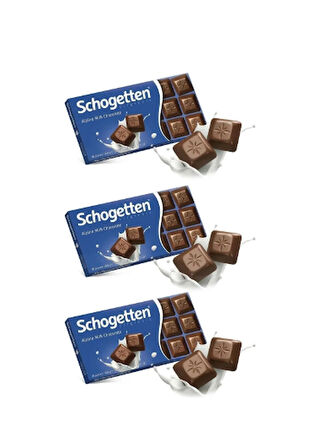 Schogetten Alpine Milk Chocolate 100 gr X 3 Adet