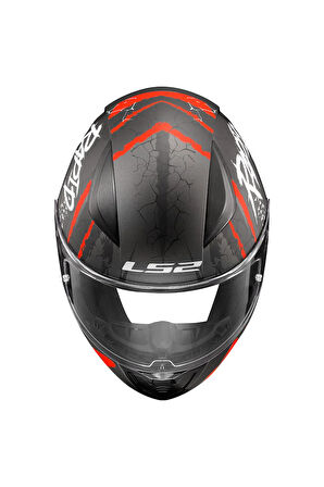 Rapid 2 Raven Full Face Motosiklet Kask Siyah - Beyaz - Kırmızı