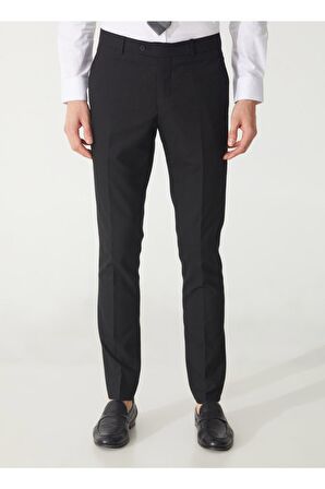 Süvari Normal Bel Slim Fit Siyah Erkek Takım Elbise Tk1006900236