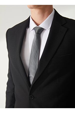 Süvari Normal Bel Slim Fit Siyah Erkek Takım Elbise Tk1006900236