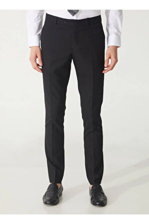 Normal Bel Slim Fit Siyah Erkek Takım Elbise Tk1006900236