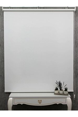 Ithal Kalın Beyaz Zebra Stor Güneşlik Perde Etek Dilimsiz(alüminmyumkasa)