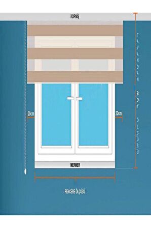Ithal Kalın Beyaz Zebra Stor Güneşlik Perde Etek Dilimsiz(alüminmyumkasa)