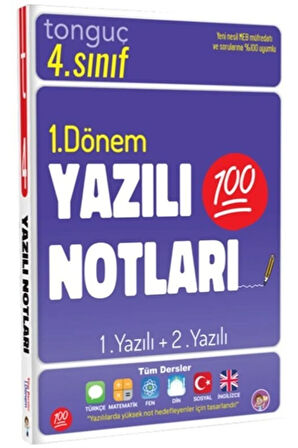 Tonguç 4.sınıf 1.dönem Yazılı Notları