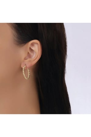 Altın Burgu Halka Küpe - 14K