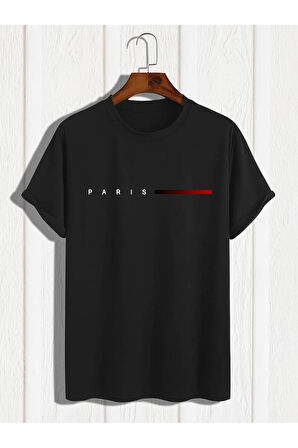 Unisex Oversize Fit Bisiklet Yaka Creative Yazı Baskılı Tişört