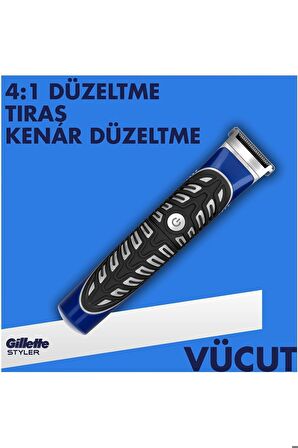 Gillette Fusion Proglide Styler 4Ü 1 Arada Erkek Tıraş Makinesi (Tıraş Bıçağı, Kenar Düzeltici, Saka