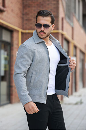 Basic Premium Polo Yakalı Kaşe Ceket/Mont - Sadece ve Şık