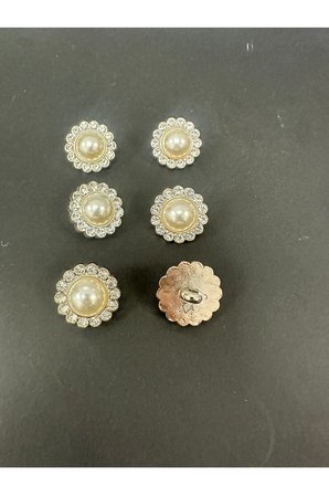 POLNET BUTTON incili Taşlı 6 lı Set Metalize 40 Boy Düğme