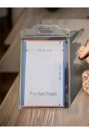 5 Adet Su Geçirmez Dikey Yaka Kartı Kılıfı Üniversal Model Kart Koruycu Pvc Yaka Kartlık