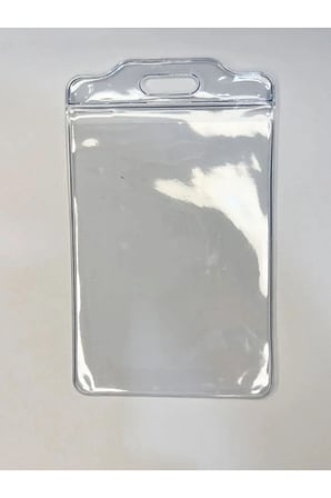 5 Adet Su Geçirmez Dikey Yaka Kartı Kılıfı Üniversal Model Kart Koruycu Pvc Yaka Kartlık