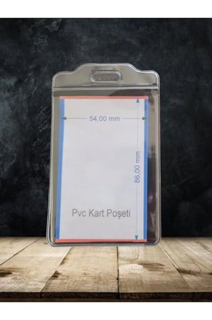 5 Adet Su Geçirmez Dikey Yaka Kartı Kılıfı Üniversal Model Kart Koruycu Pvc Yaka Kartlık