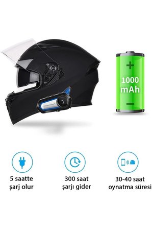 BT31 İNTERCOM SU GEÇİRMEZ FENERLİ BLUETOOTH MOTORSİKLET KULAKLIĞI MOTOSİKLET İNTERKOM KASK KULAKLIK