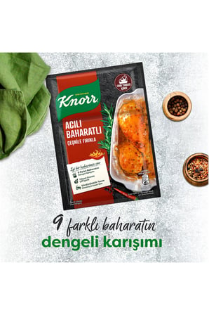 Knorr Fırında Tavuk Çeşnisi Acılı Baharatlı 31 gr X 7 Adet