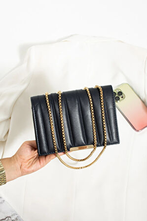 Zincir Askılı Mıknatıslı Omuz Ve El Çantası