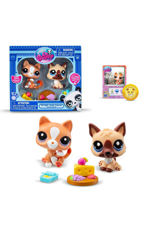 LPS Minişler Littlest Pet Shop Köpek ve Kedi 2'li Figür Seti