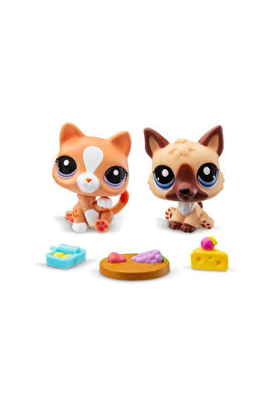 LPS Minişler Littlest Pet Shop Köpek ve Kedi 2'li Figür Seti