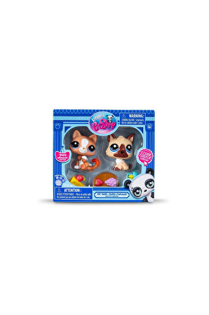 LPS Minişler Littlest Pet Shop Köpek ve Kedi 2'li Figür Seti