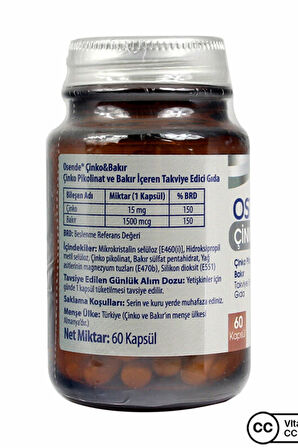 Osende Çinko & Bakır 60 Kapsül