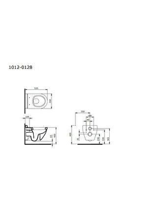Taormina Asma Klozet Mat Beyaz 1012-002-0128 Kapak Hariç