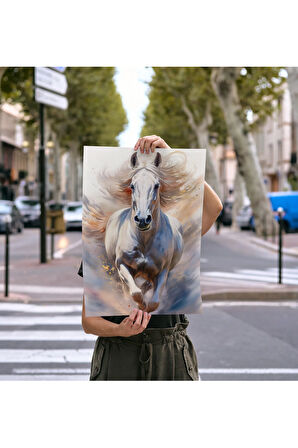 Çerçevesiz Poster , Dijital Baskı Soyut , At "Beyaz" , Salon Ofis Oturma Odası Dekorasyon , Poster