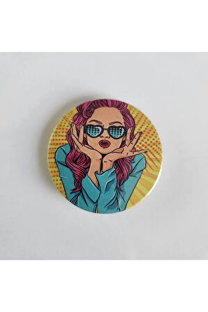 Retro Tasarım Pop Art Buton Rozet