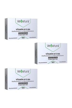 Vitamin B12 Ma Metilkobalamin Ve Adenozilkobalamin Takviye Edici Gıda 3 Adet
