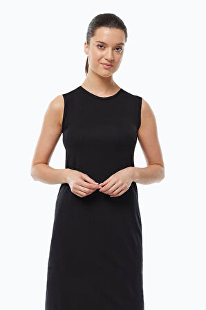 Malabadi 1049 Kadın Modal Sıfır Kol ( Kolsuz ) Uzun Elbise Astarı & Kombinezon