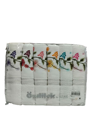 Özdilek 6 Adet Açelya Nakışlı Havlu Model 22-17