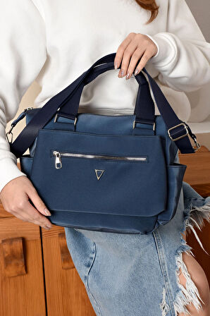 Kadın Kolon Askılı Elden Tutmalı Çok Cepli Çanta