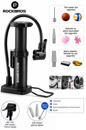 100 PSI Çok Amaçlı Yüksek Basınçlı Taşınabilir Ayak Pompası