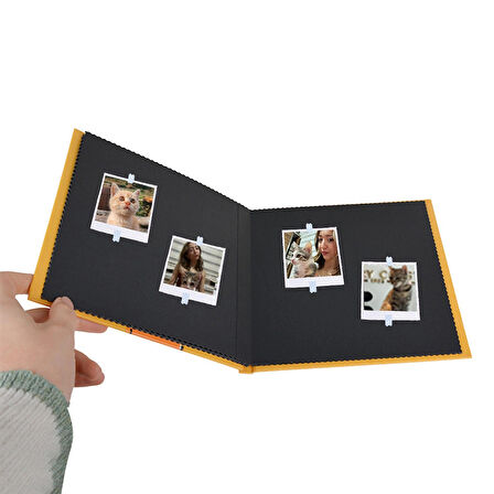 POLABOOK Beyaz Kalemli Kedim ve Ben Anı Defteri ve Fotoğraf Albümü - Çıkartma Hediyeli
