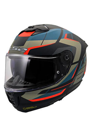 Stream 2 Road Kapalı Kask Mat Siyah-gri-mavi-kırmızı