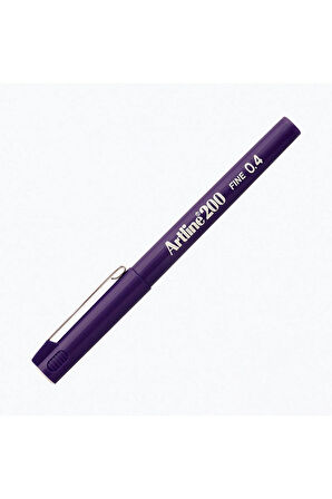 200 Fineliner Yazı Ve Çizim Kalemi 0,4mm Mor
