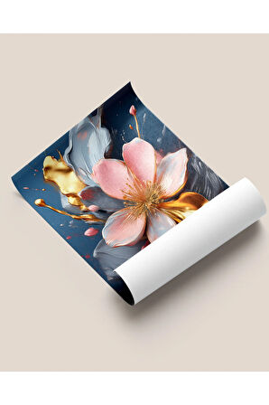 Çerçevesiz Poster Çiçek Modeli