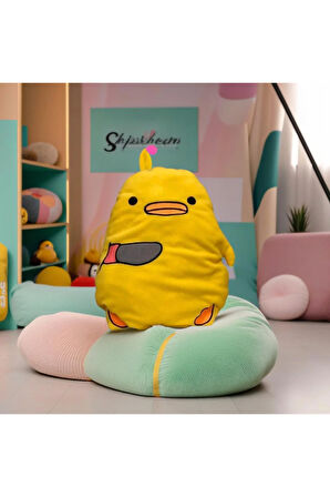 Belalı Sarı Civciv Peluş Yastık Kız Erkek Çocuk Oyuncakları Peluş Oyuncak Eğitici Oyuncaklar