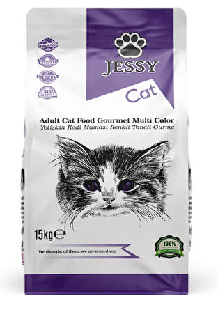Vaveyla Jessy Yetişkin Kedi Maması Renkli Taneli Gurme 1 Kg