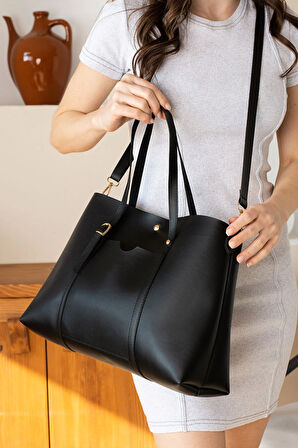 Kadın Çapraz Askılı Kaliteli Deri Büyük Çanta