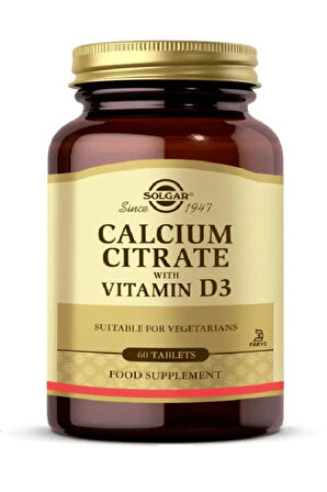 Calcium Citrate Vitamin D3 60 Tablet (KALSİYUM SİTRAT)