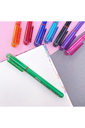 Jel Mürekkepli Renkli Tükenmez Kalem Seti 8'li