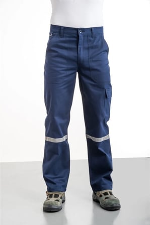 Iş Pantolonu 7/7 Gabardin Reflektörlü Kargo Cepli