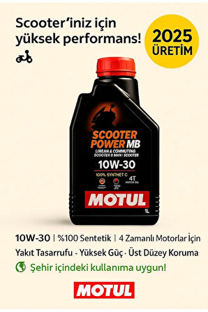 Scooter Power 4t 10w30 Mb 1 Lt ( 05/2025 Üretim )