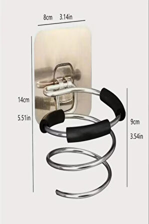 Powertec Fön Makinesi & Saç Kurutma Makinesi Askı Aparatı Paslanmaz Çelik