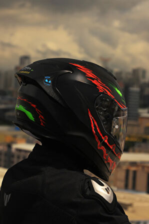 Y.100R NIGHT RIDER MAT SİYAH KASK