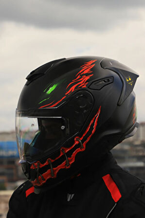 Y.100R NIGHT RIDER MAT SİYAH KASK
